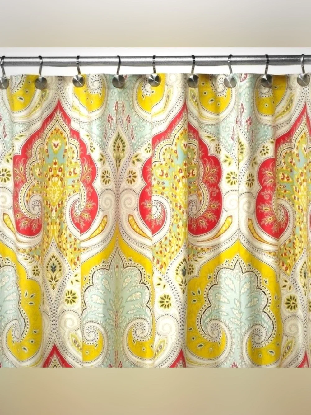 Echo Design Jaipur Cotton Paisley Shower Curtain 72x72 NIP